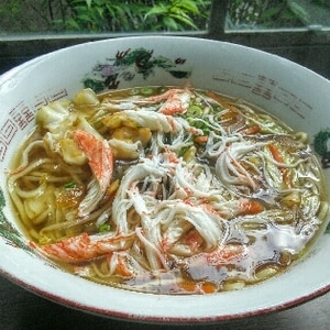 醤油スープの海鮮チャンポン